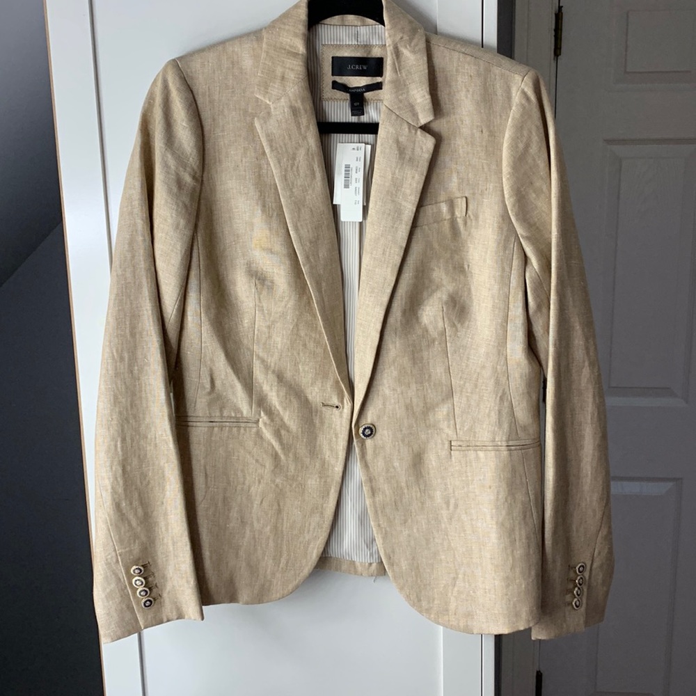 Jcrew 10 TALL Campbell blazer linen